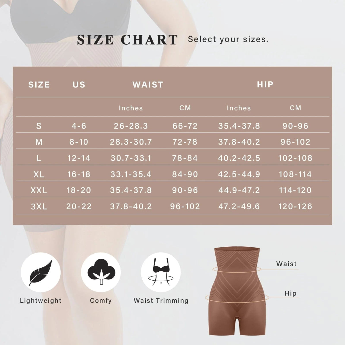 High Waist Liquid Spandex Slimmer – Waist Trimming & Thigh Control - LOVIISA