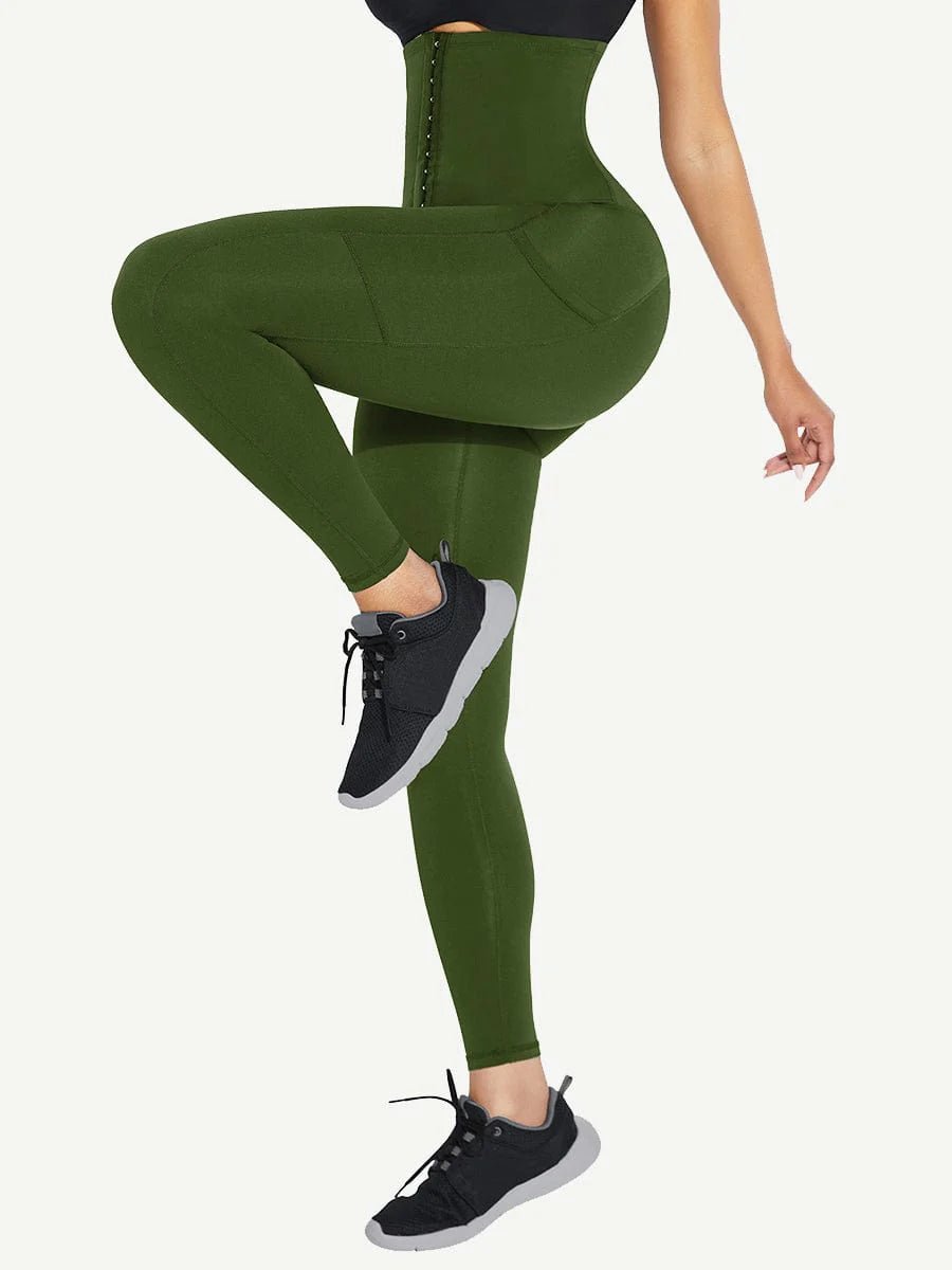 High Waist Shape Leggings with 3 Hooks & Pockets – Sculpt & Support - LOVIISA