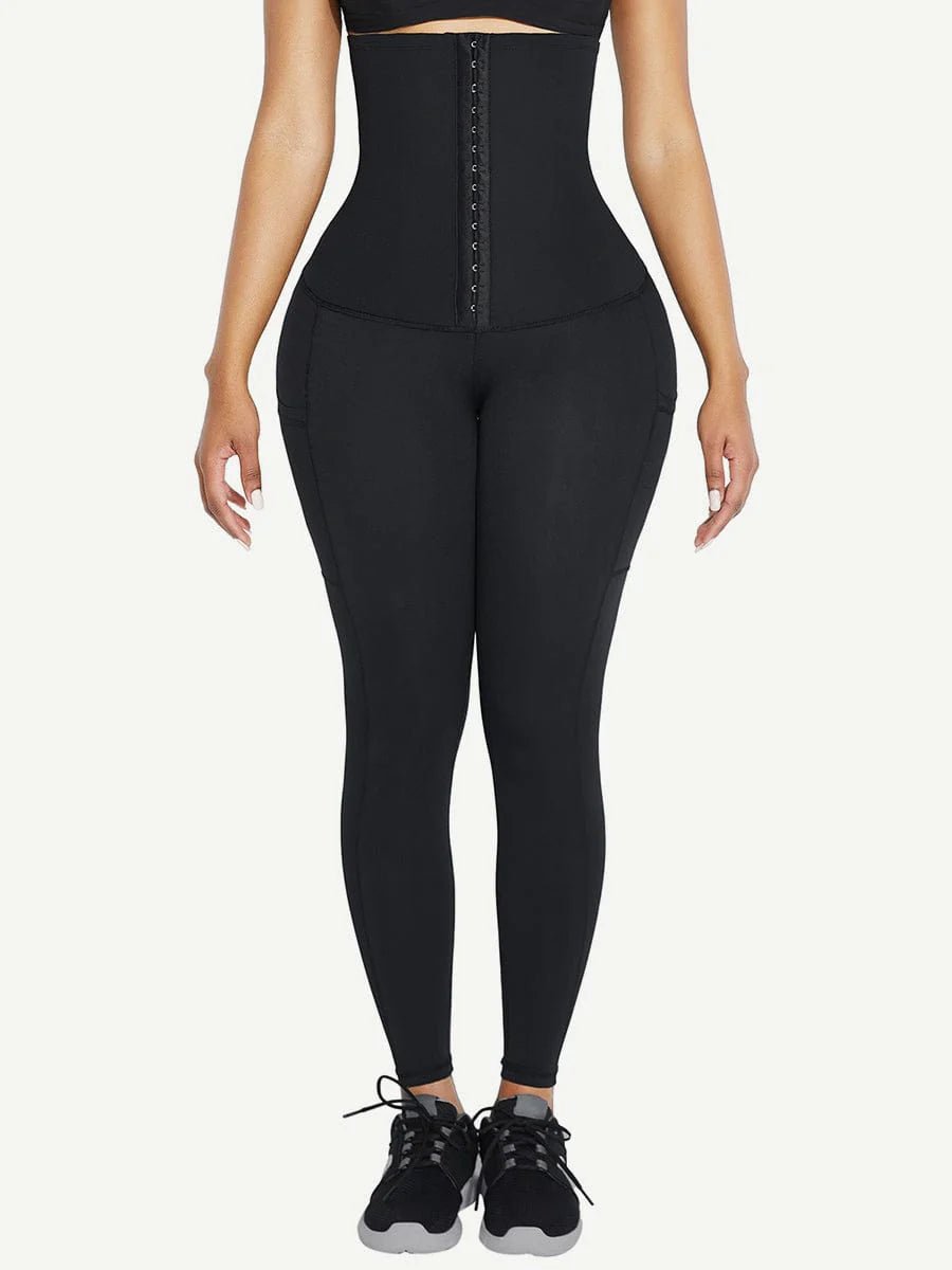 High Waist Shape Leggings with 3 Hooks & Pockets – Sculpt & Support - LOVIISA