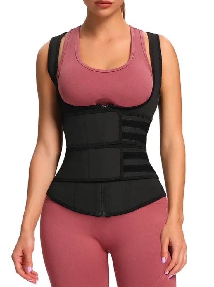Latex Vest Shaper – Double Belts & Zipper | High Compression - LOVIISA