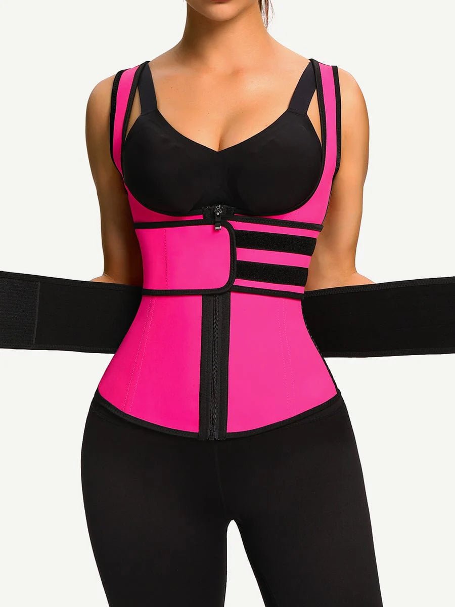 Latex Vest Shaper – Double Belts & Zipper | High Compression - LOVIISA