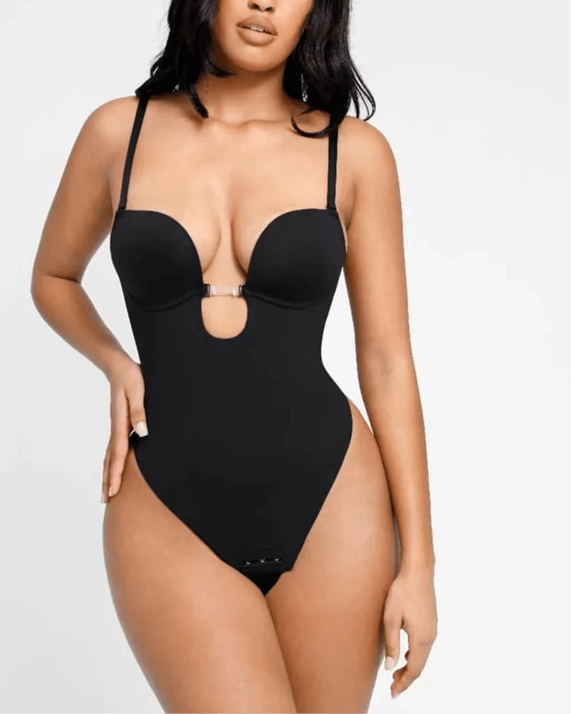 Low - Cut Wedding Thong Bodysuit – One - Piece with Beauty Back - LOVIISA