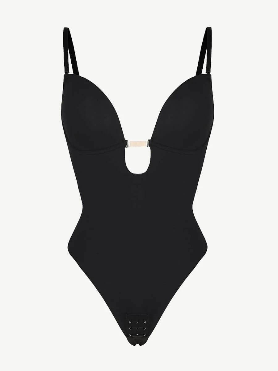 Low - Cut Wedding Thong Bodysuit – One - Piece with Beauty Back - LOVIISA