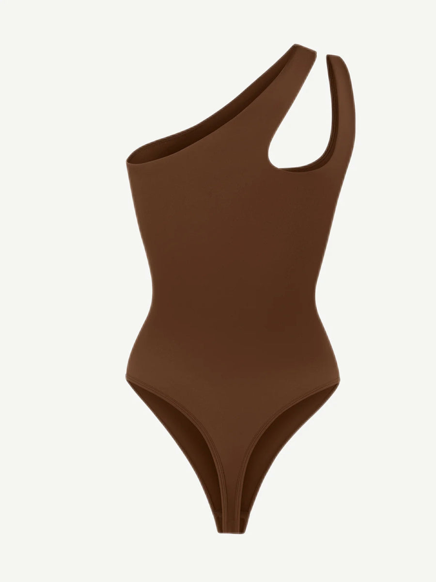 One - Shoulder Cut Out Bodysuit – Stylish & Smoothing Shapewear - LOVIISA