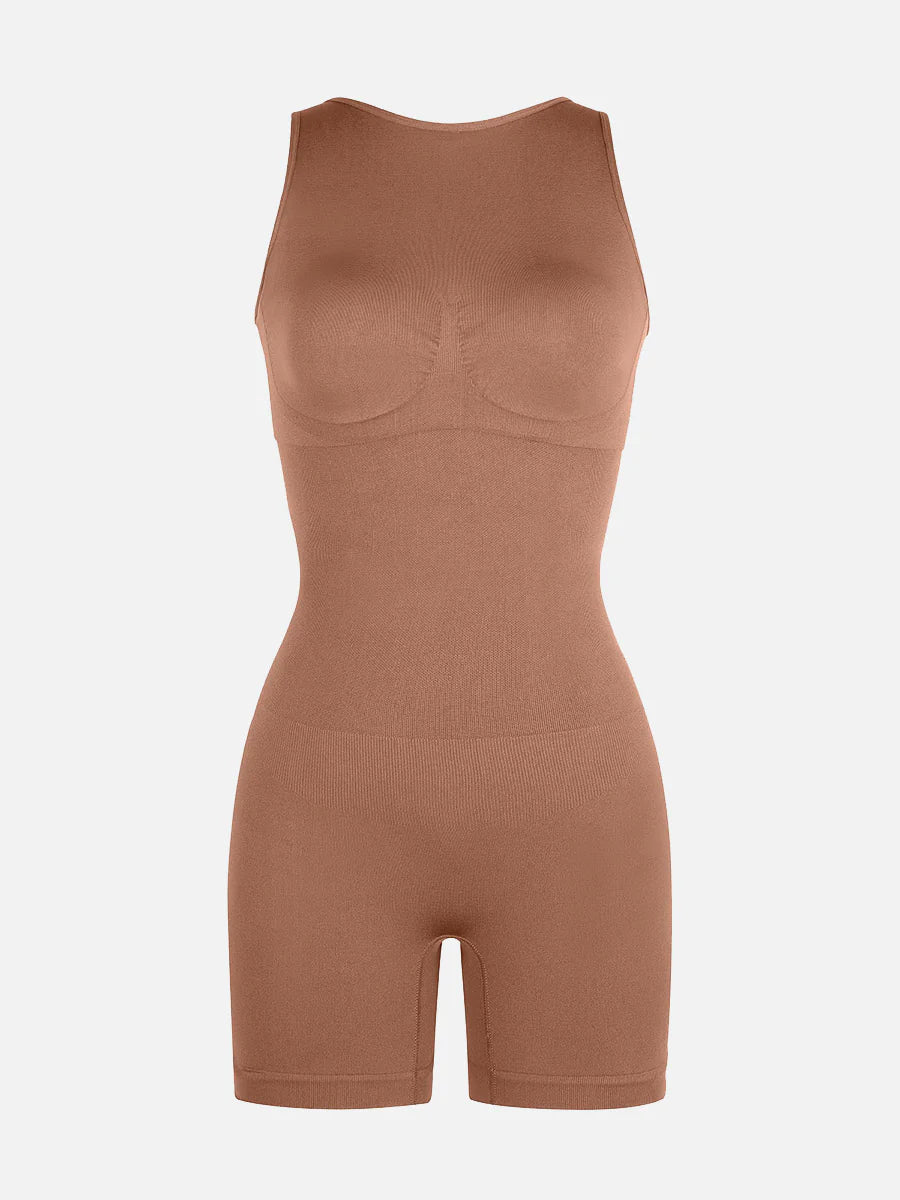 Round Neck Seamless Shapewear – U - Back Design & Removable Cups - LOVIISA