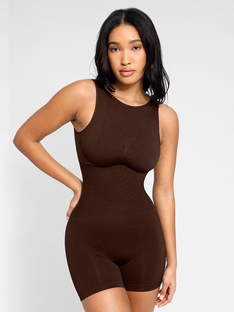 Round Neck Seamless Shapewear – U - Back Design & Removable Cups - LOVIISA