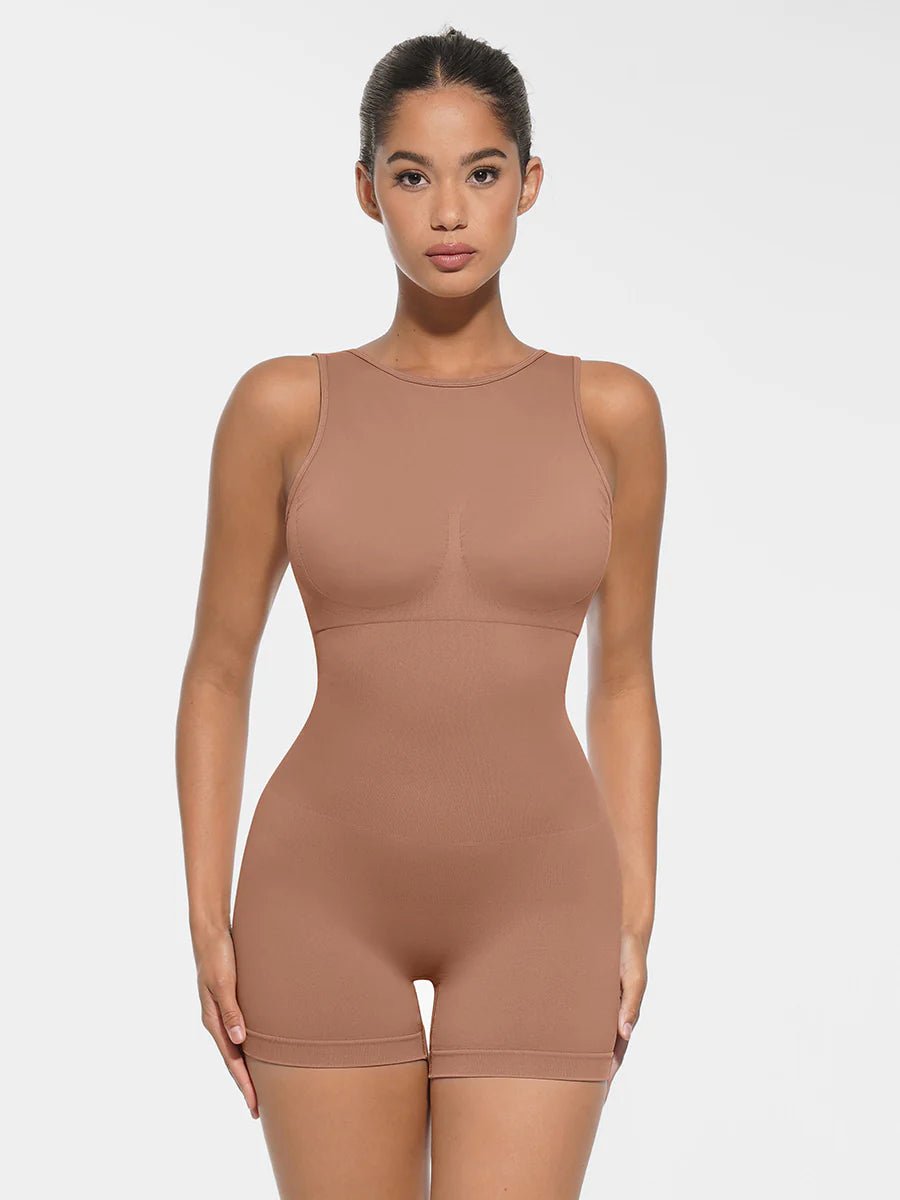 Round Neck Seamless Shapewear – U - Back Design & Removable Cups - LOVIISA