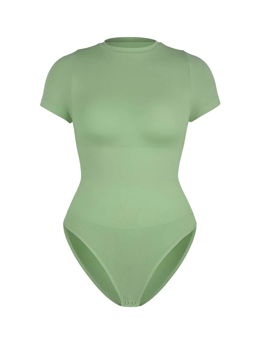 Seamless Bodysuit – Short Sleeve, Waist & Abdomen Shaping, Hip Briefs - LOVIISA