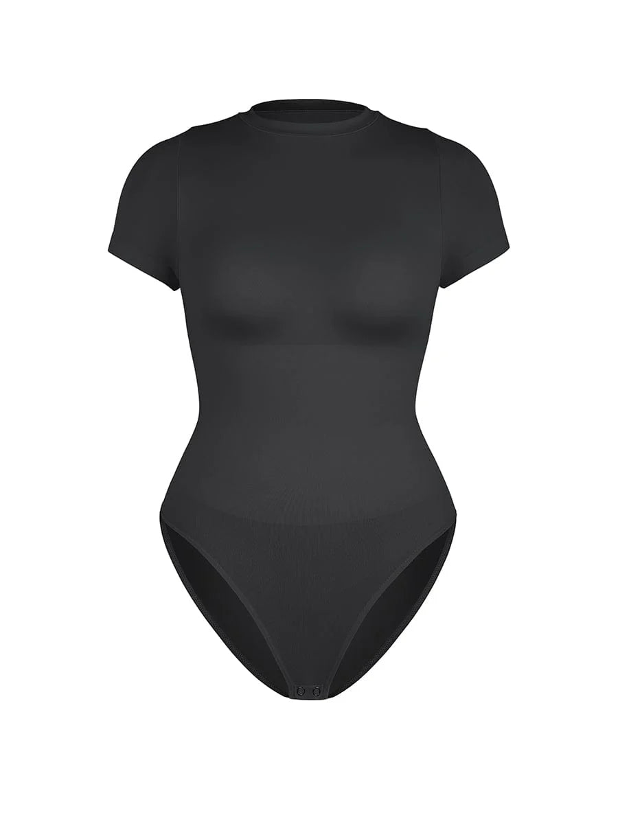 Seamless Bodysuit – Short Sleeve, Waist & Abdomen Shaping, Hip Briefs - LOVIISA