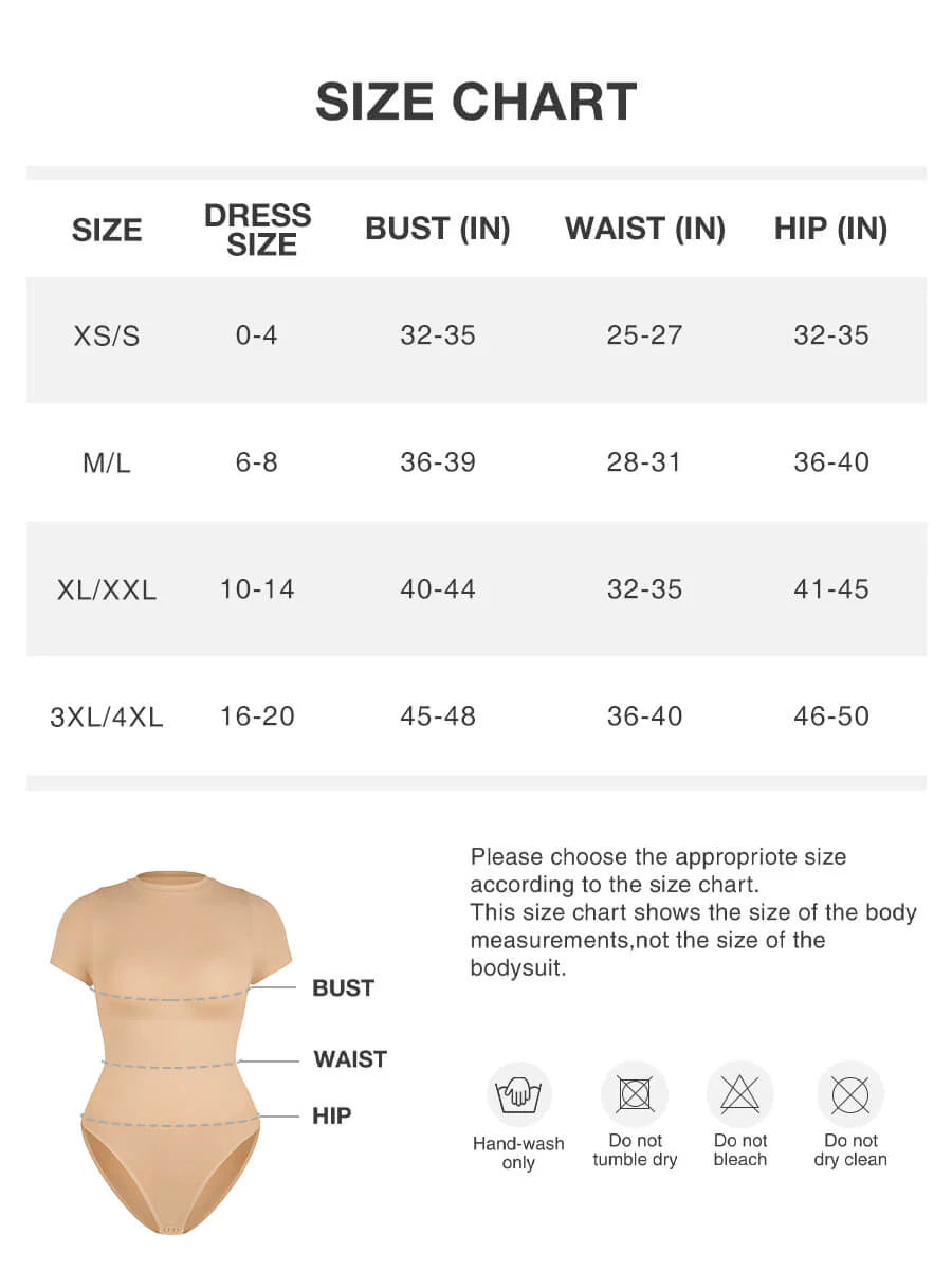 Seamless Bodysuit – Short Sleeve, Waist & Abdomen Shaping, Hip Briefs - LOVIISA