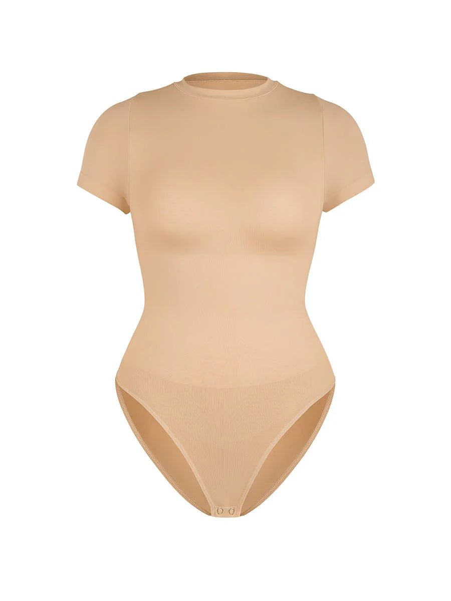 Seamless Bodysuit – Short Sleeve, Waist & Abdomen Shaping, Hip Briefs - LOVIISA