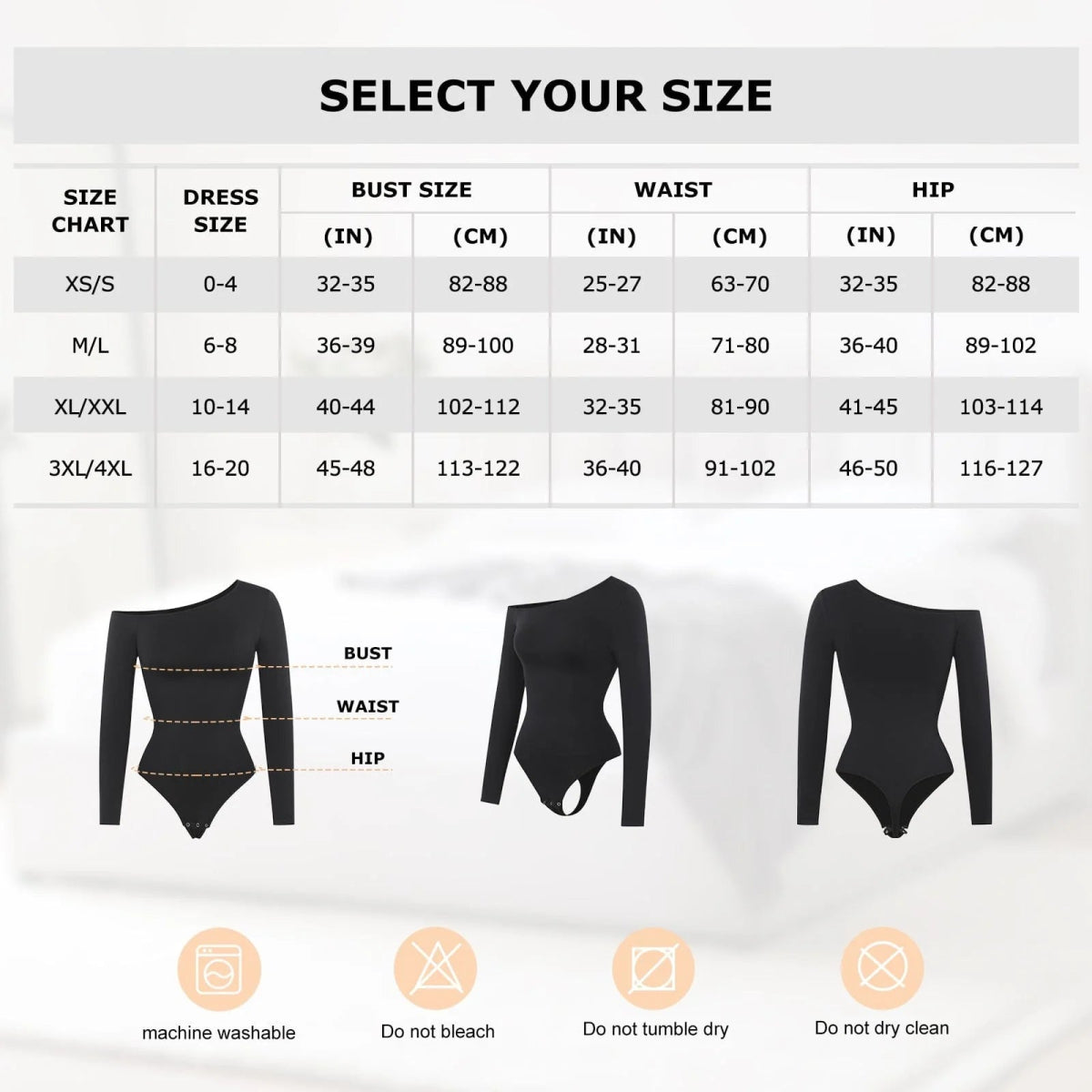 Seamless Diagonal Neck Bodysuit – Long Sleeve & Waist Trimming - LOVIISA