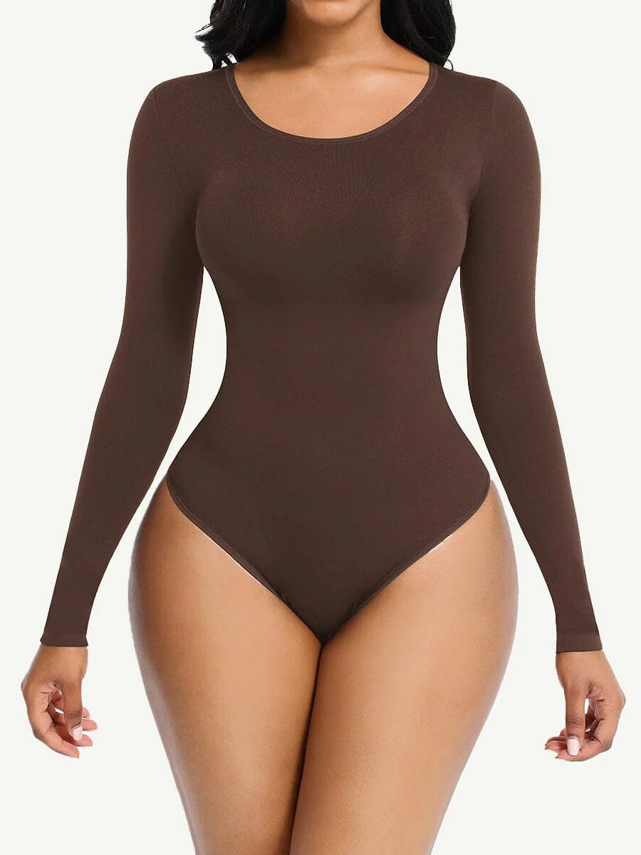 Seamless Long Sleeve Shapewear Bodysuit – Slim Corset Compression Fit - LOVIISA