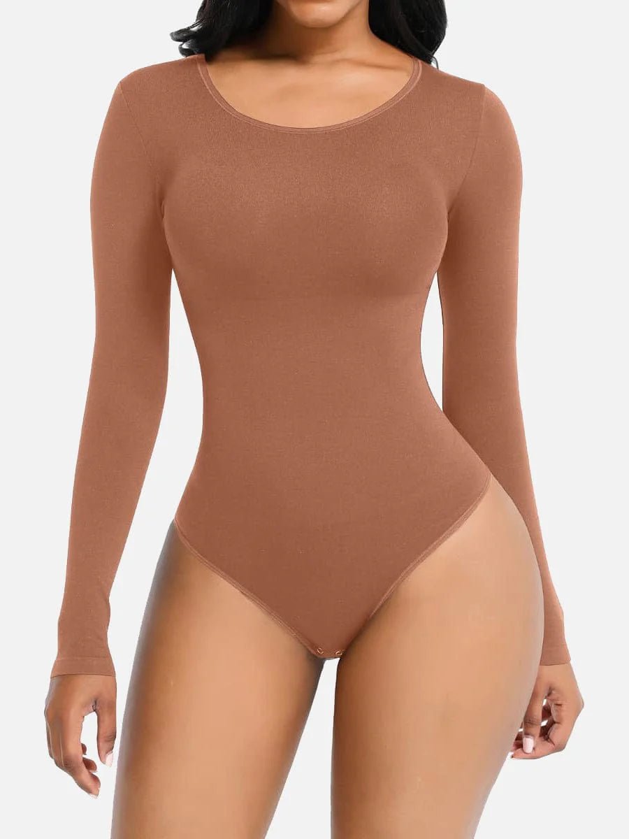 Seamless Long Sleeve Shapewear Bodysuit – Slim Corset Compression Fit - LOVIISA