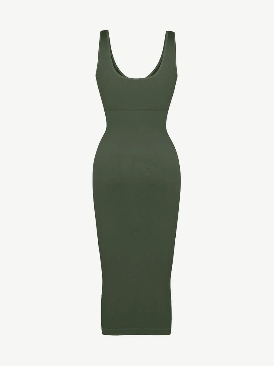 Seamless Shaping Dress – Deep V - Neck, Waist Trimming & Removable Pads - LOVIISA