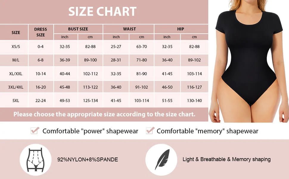 Seamless Short - Sleeved Thong Bodysuit – One - Piece Sculpting Layer - LOVIISA