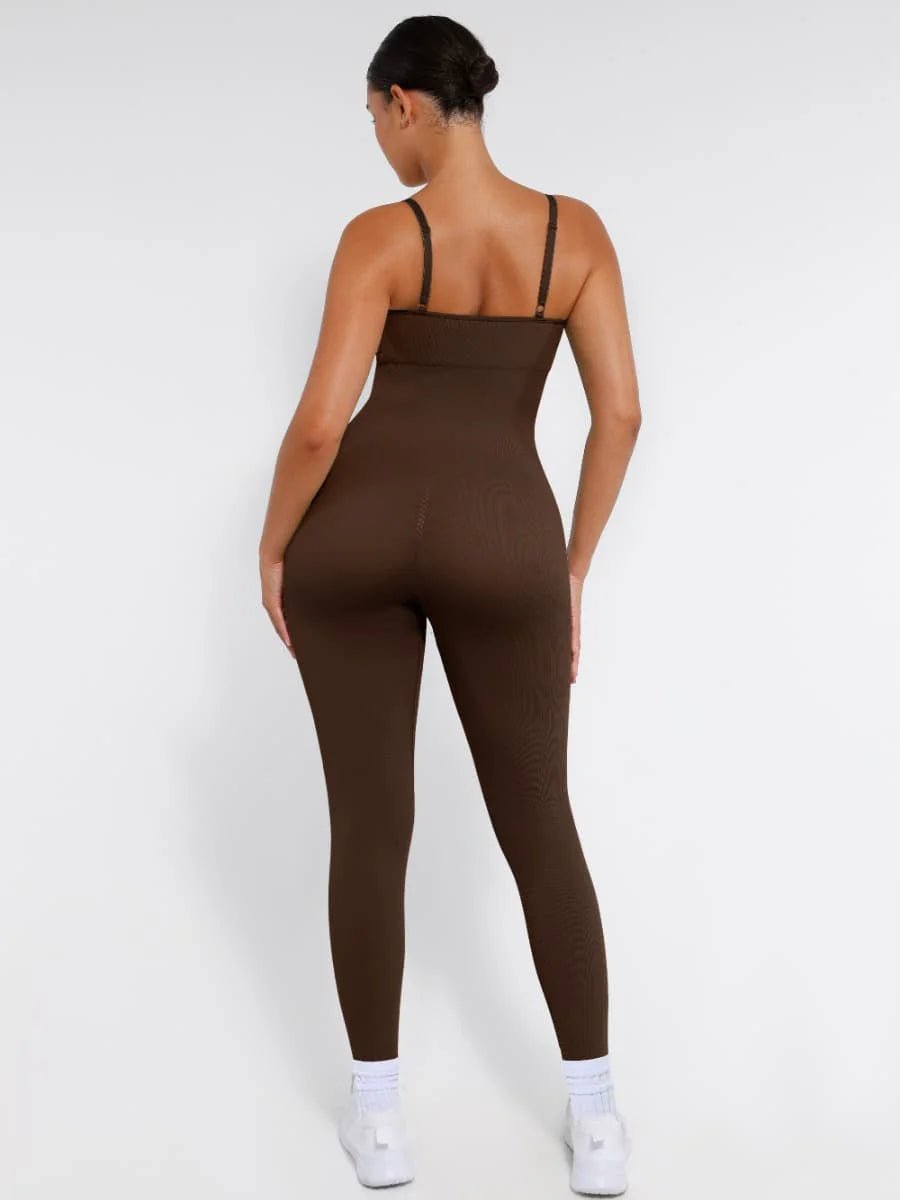Seamless Sling Jumpsuit – High Stretch Tummy Control with Removable Pads - LOVIISA