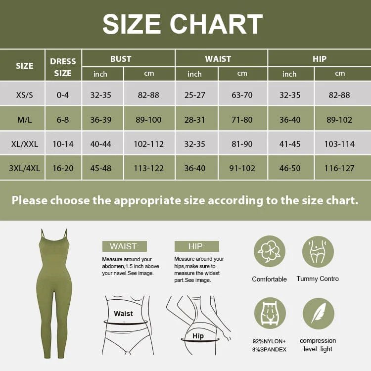 Seamless Sling Jumpsuit – High Stretch Tummy Control with Removable Pads - LOVIISA