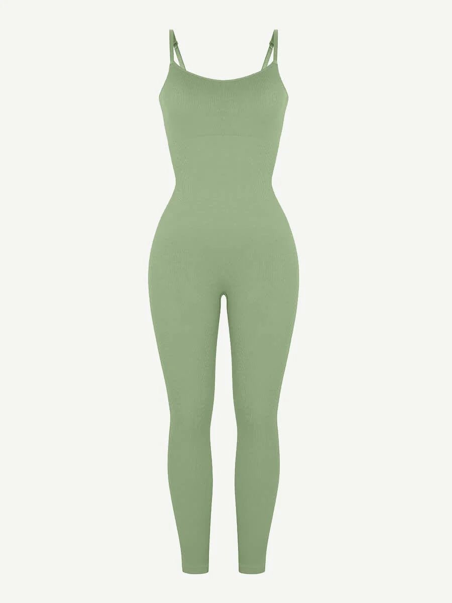 Seamless Sling Jumpsuit – High Stretch Tummy Control with Removable Pads - LOVIISA