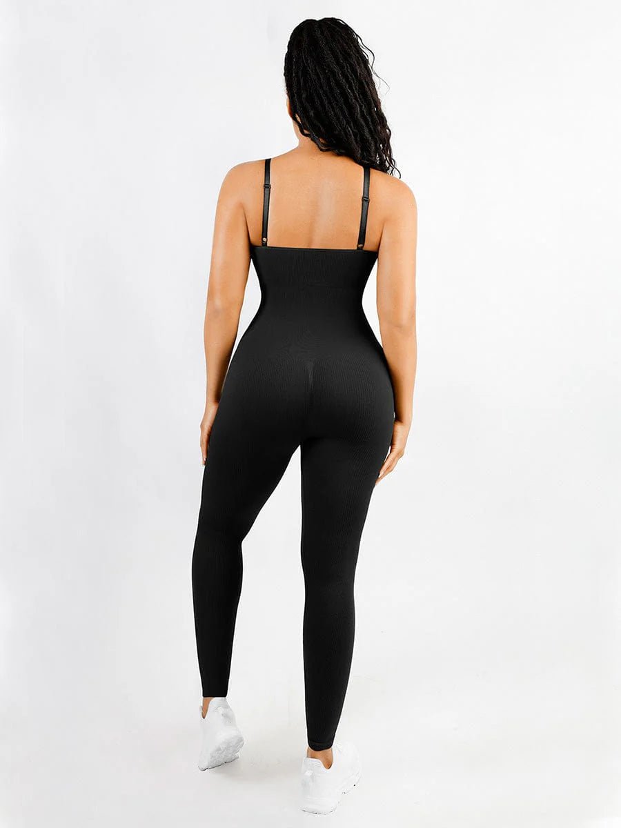 Seamless Sling Jumpsuit – High Stretch Tummy Control with Removable Pads - LOVIISA