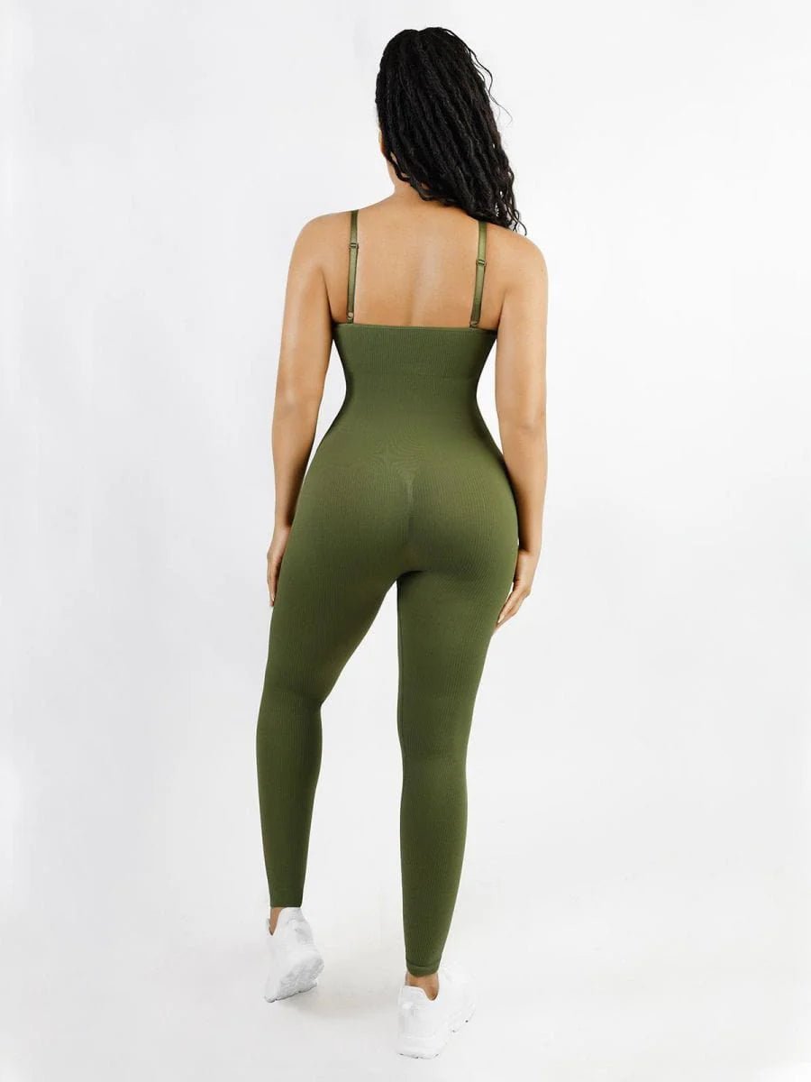 Seamless Sling Jumpsuit – High Stretch Tummy Control with Removable Pads - LOVIISA