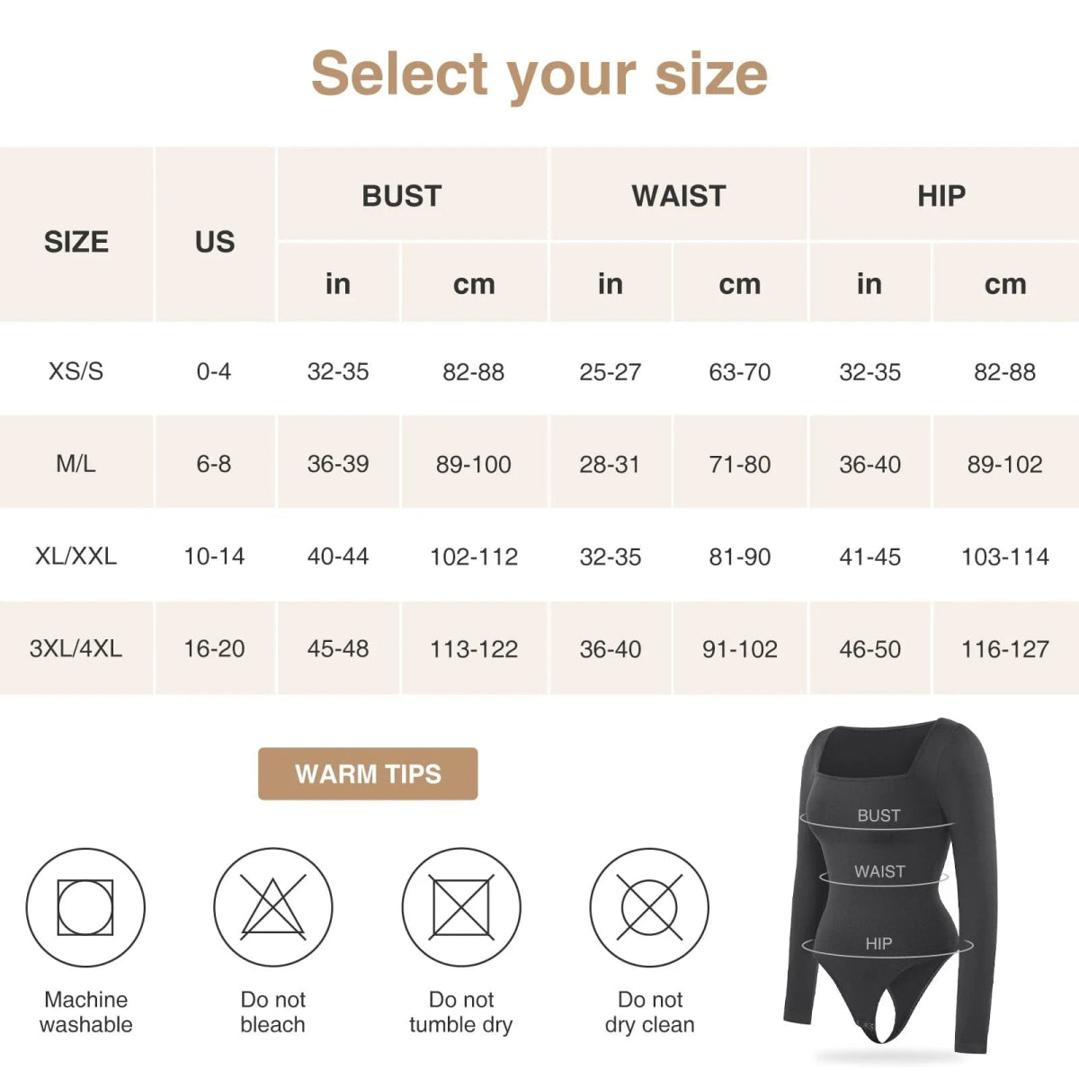 Seamless Square Neck Bodysuit – Long Sleeve & 360° Waist Control - LOVIISA