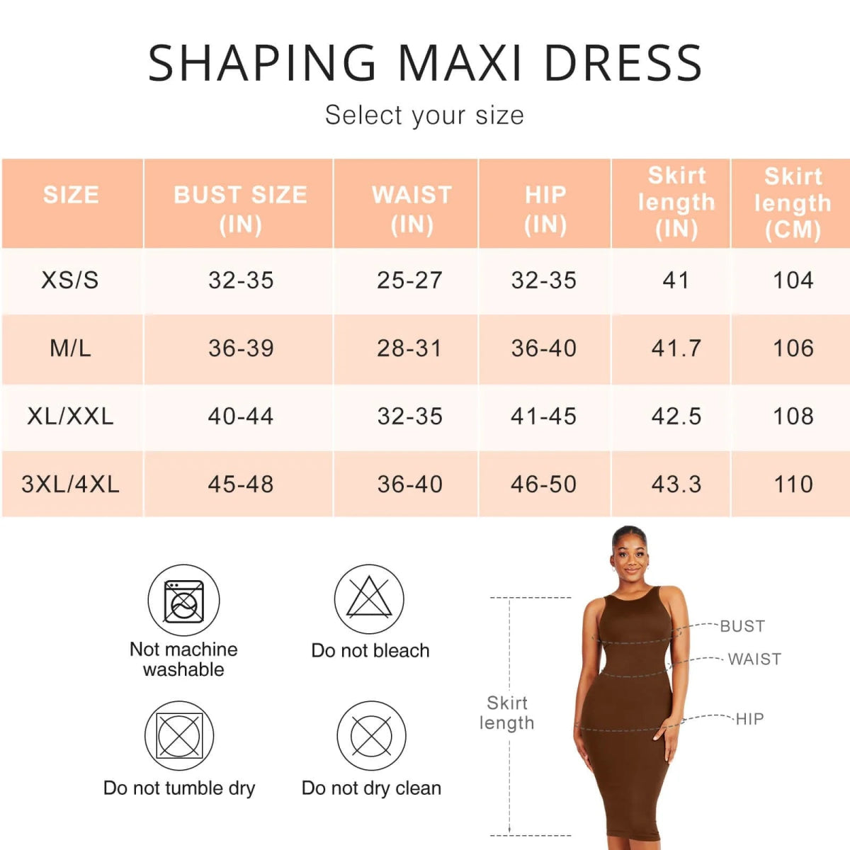 Snatched Seamless Shaper Dress – Large U - Back Control Fit - LOVIISA