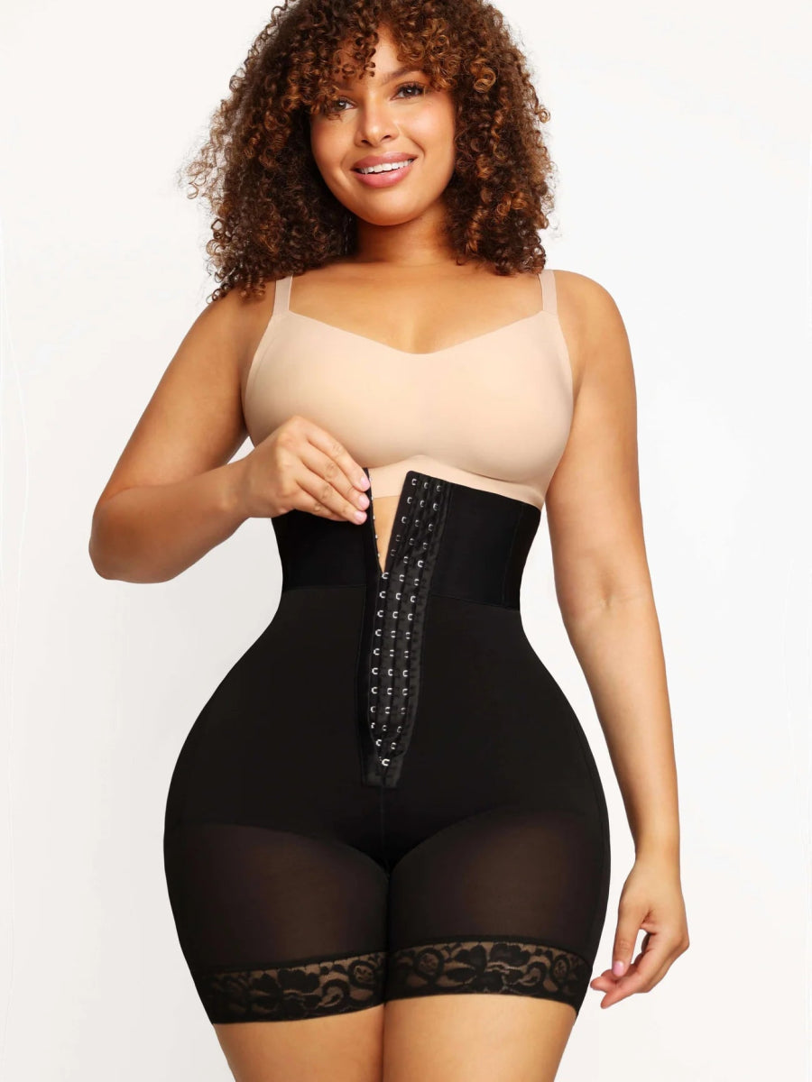 Triple - Breasted Butt Lifter – 3 - Bone High Waist Shapewear - LOVIISA