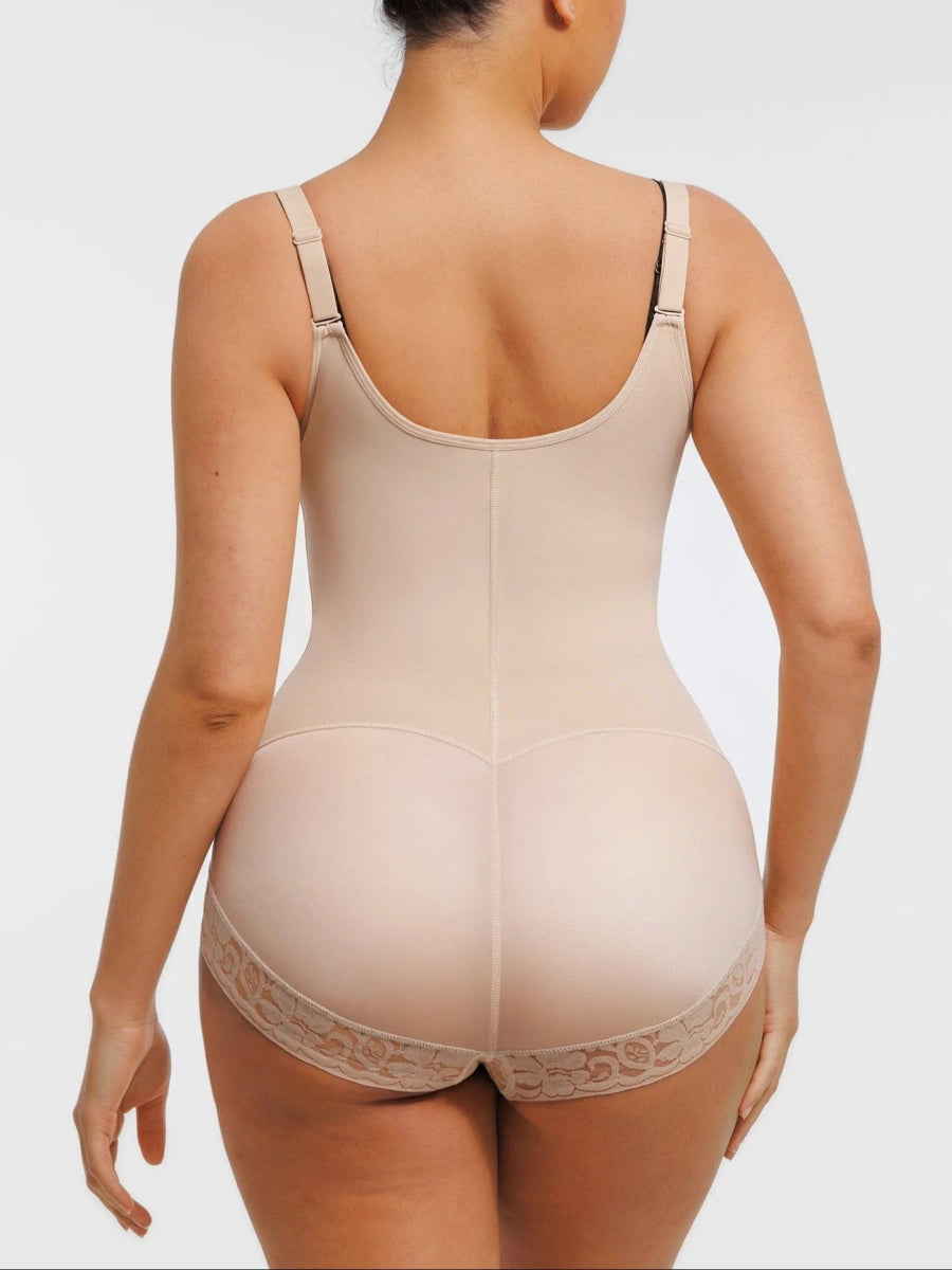 U - Shaped Bust Lifting Shapewear – Front Zipper & Lace Detailing - LOVIISA