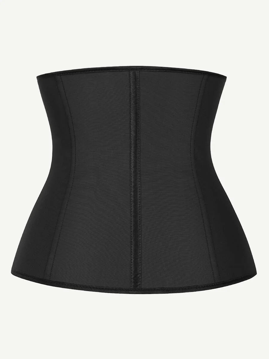 9 Steel Boned Latex Waist Cincher – Hook Closures & Smooth Silhouette - LOVIISA