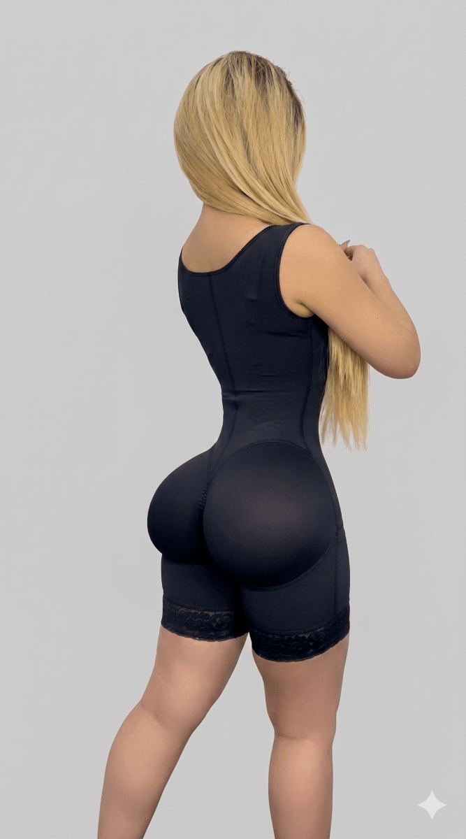 Faja Reloj de Arena Media Pierna Senos Libres – Alta Compresión & Efecto BBL | Open Bust Hourglass Shapewear - LOVIISA
