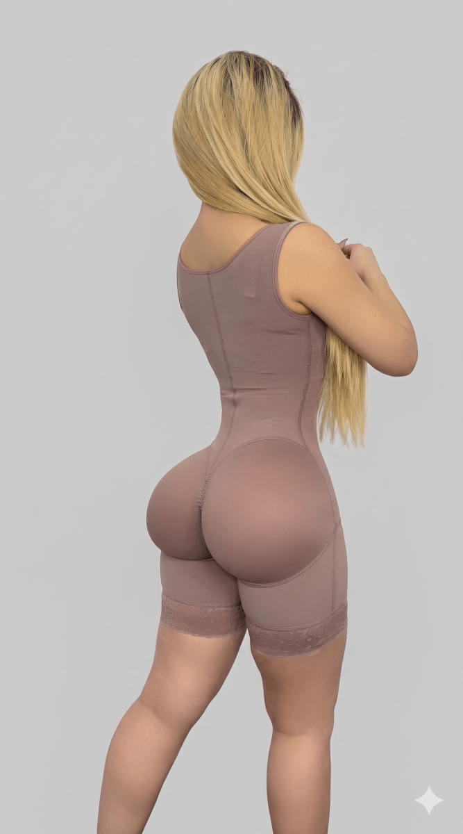 Faja Reloj de Arena Media Pierna Senos Libres – Alta Compresión & Efecto BBL | Open Bust Hourglass Shapewear - LOVIISA
