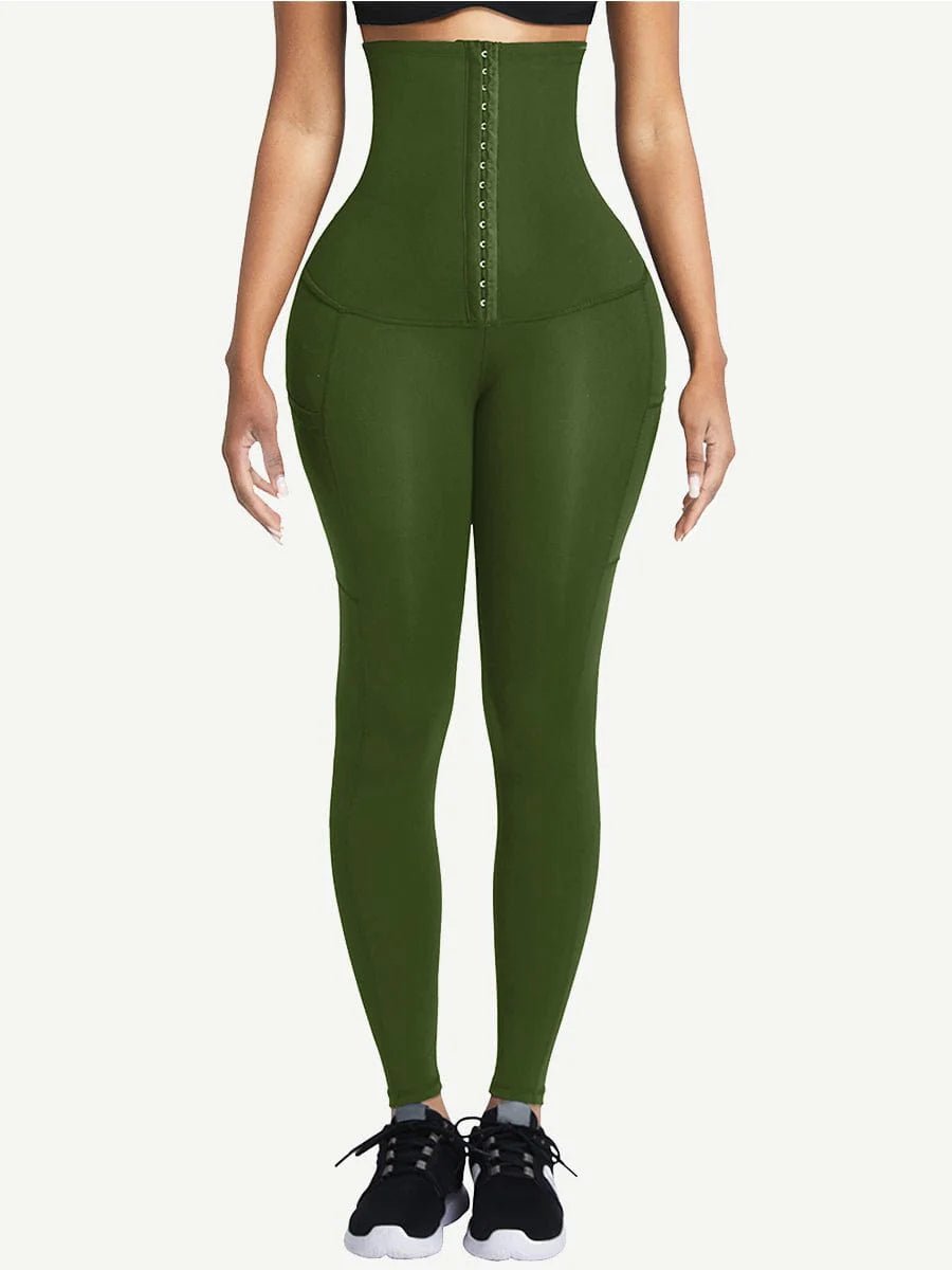 High Waist Shape Leggings with 3 Hooks & Pockets – Sculpt & Support - LOVIISA