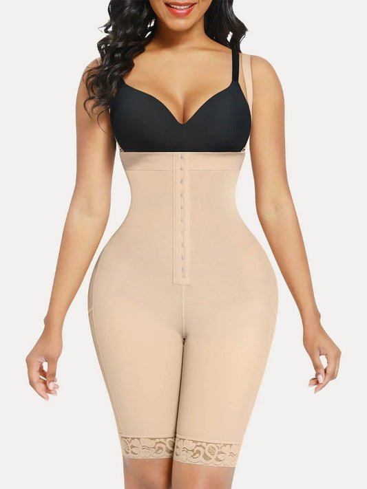 High - Waisted Post - Surgery Shorts – Knee Length, Elastic & Sculpting - LOVIISA