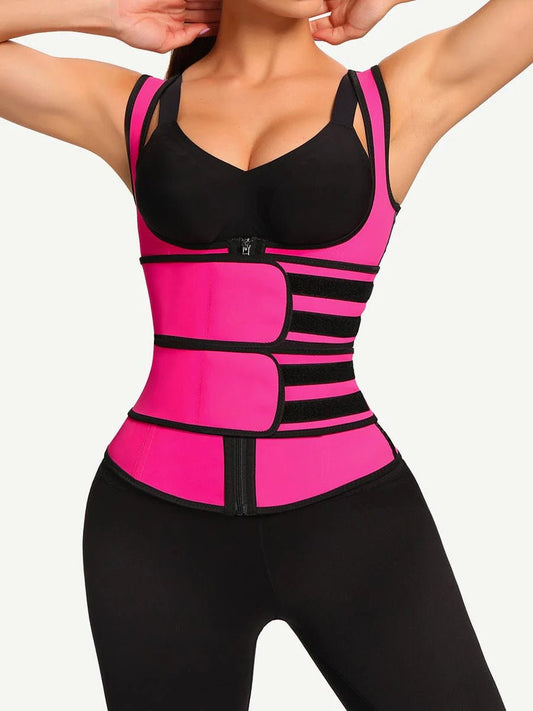 Latex Vest Shaper – Double Belts & Zipper | High Compression - LOVIISA