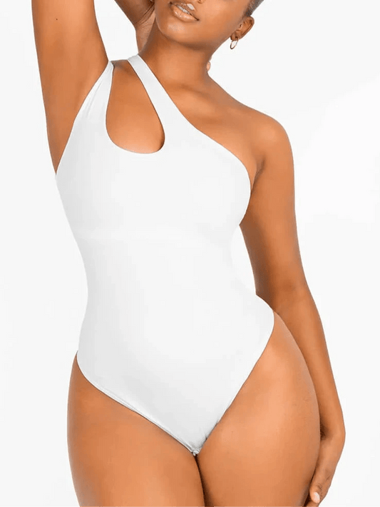 One - Shoulder Cut Out Bodysuit – Stylish & Smoothing Shapewear - LOVIISA