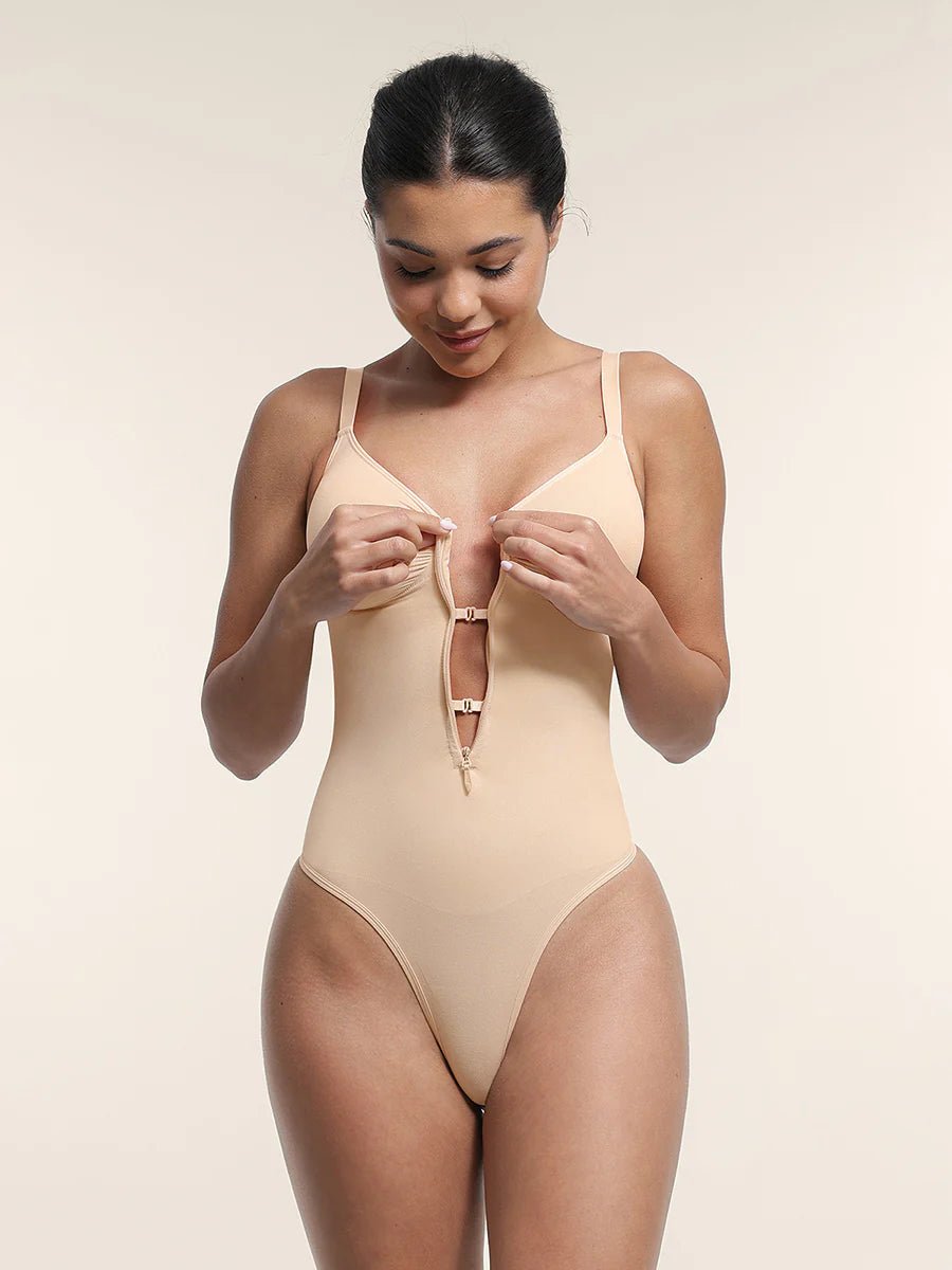 Seamless Bodysuit with Clips Inside - LOVIISA