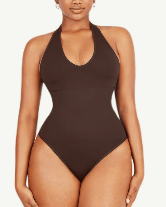 Seamless Halter Neck Bodysuit – Sculpting Shapewear Fit - LOVIISA