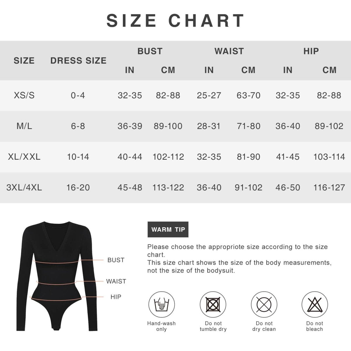 Seamless Long Sleeve Bodysuit – V - Neck & Tummy Control Shaping - LOVIISA