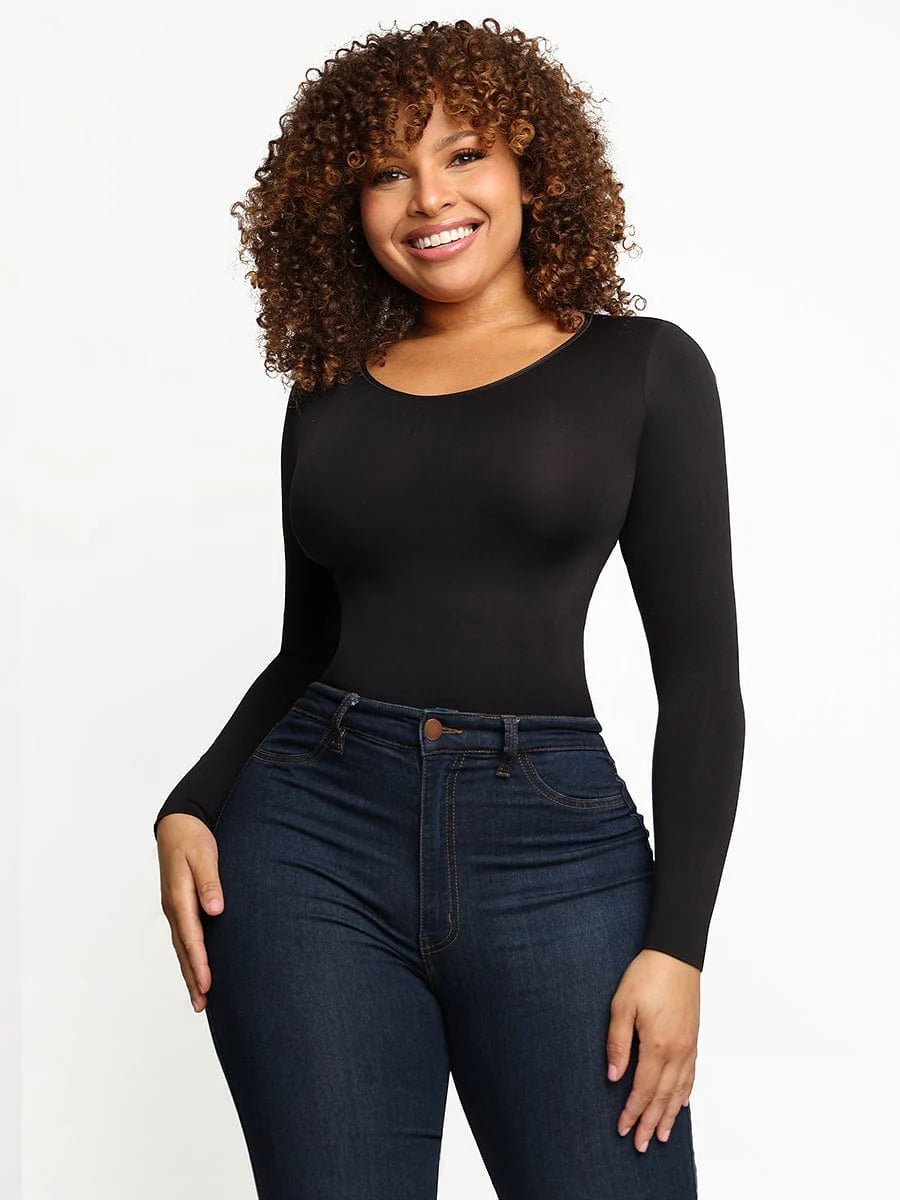 Seamless Long Sleeve Shapewear Bodysuit – Slim Corset Compression Fit - LOVIISA