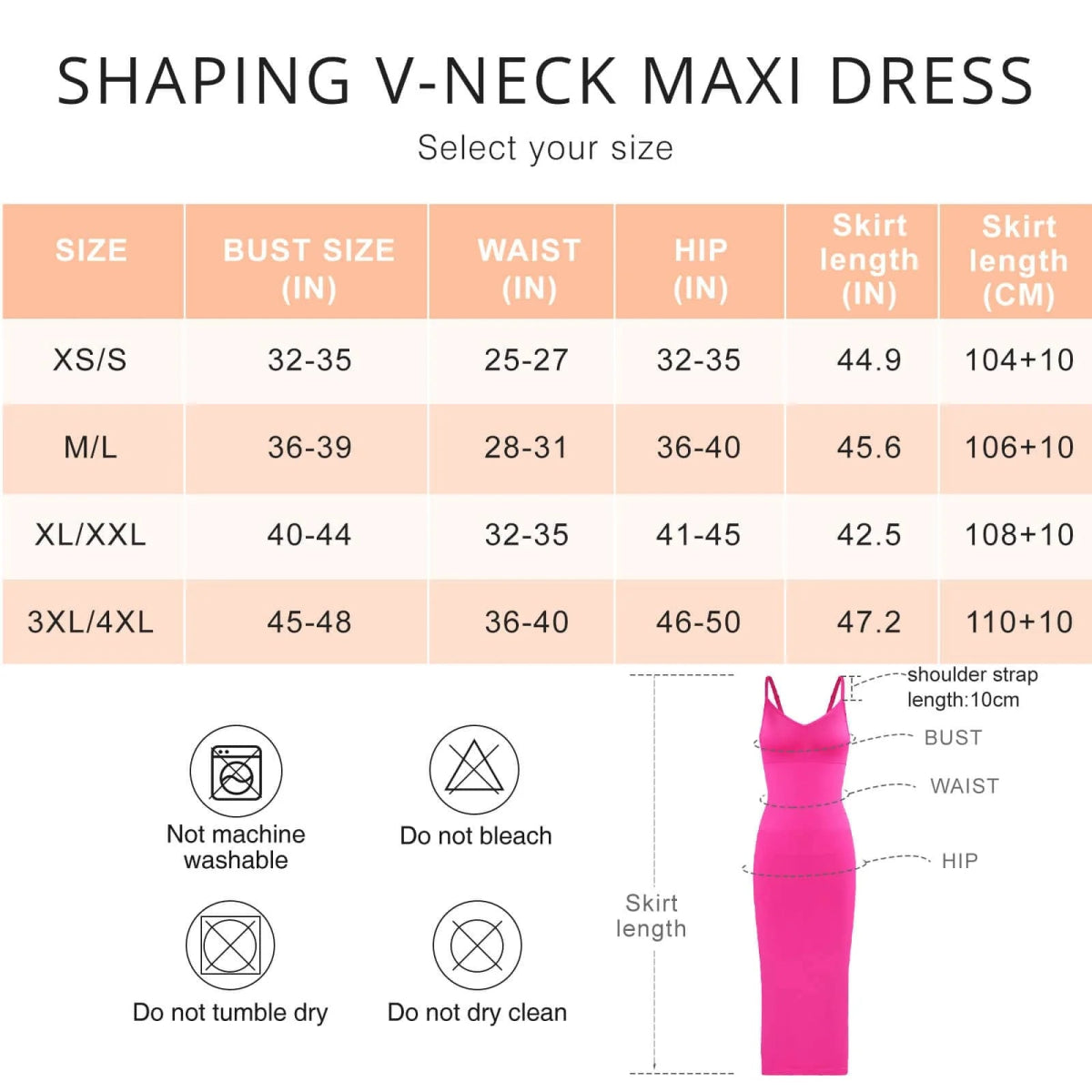 Snatched Seamless Shaper Dress – V - Neck with Spaghetti Straps - LOVIISA