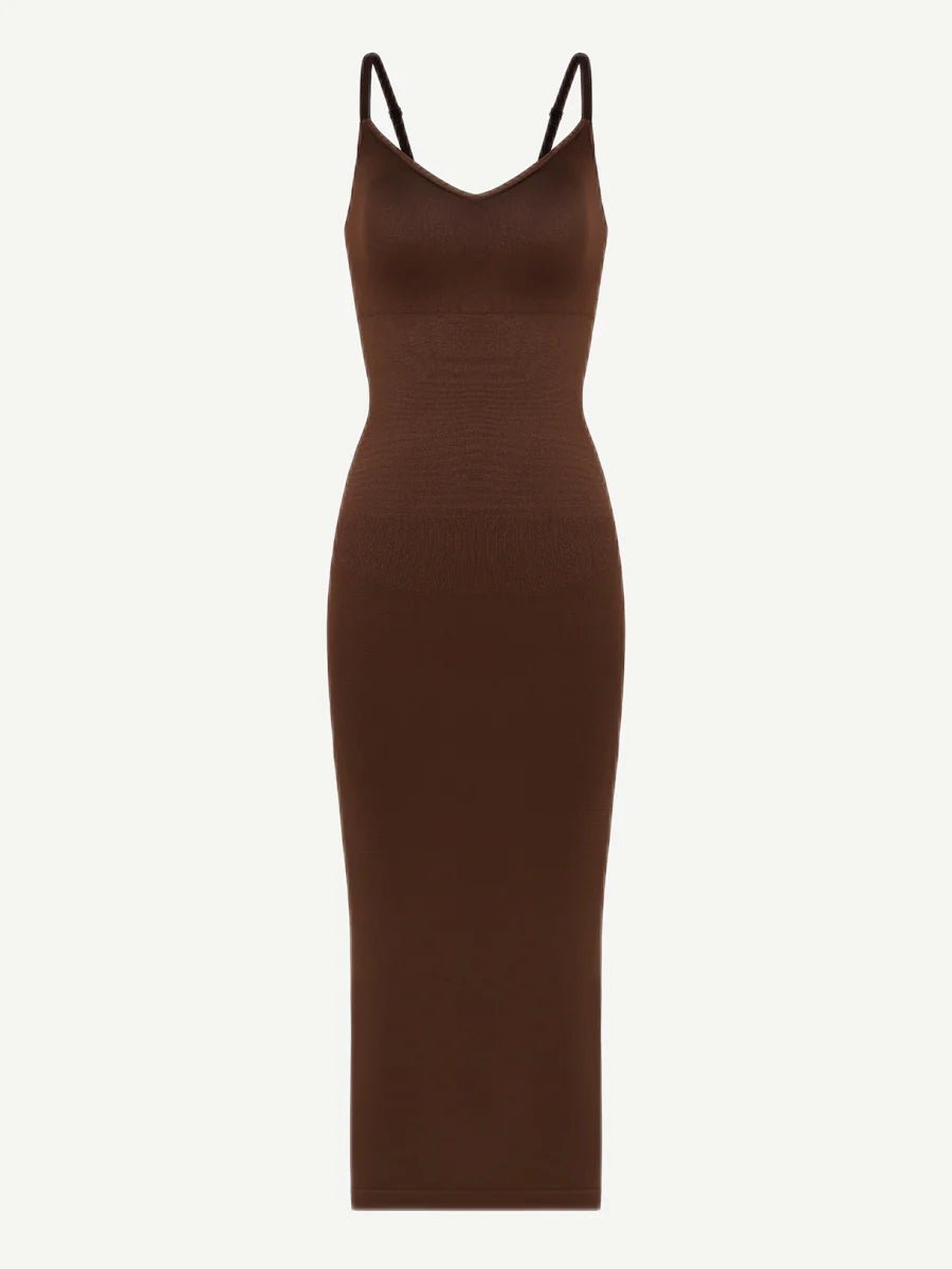 Snatched Seamless Shaper Dress – V - Neck with Spaghetti Straps - LOVIISA