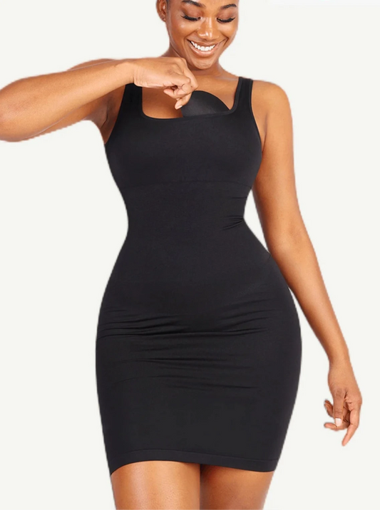 Square - Neck Snatched Seamless Shaper Dress – Smooth & Sculpt Fit - LOVIISA