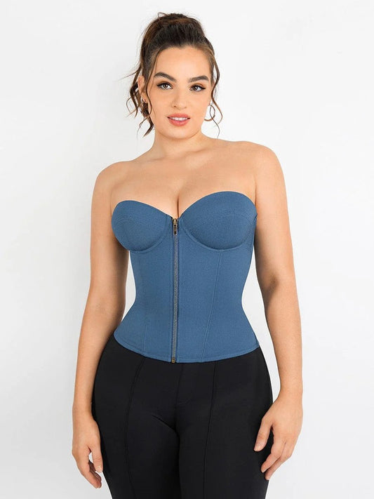 Waist Trainer with Cups – 4 Steel Bones, Tummy Control & Drawstring - LOVIISA