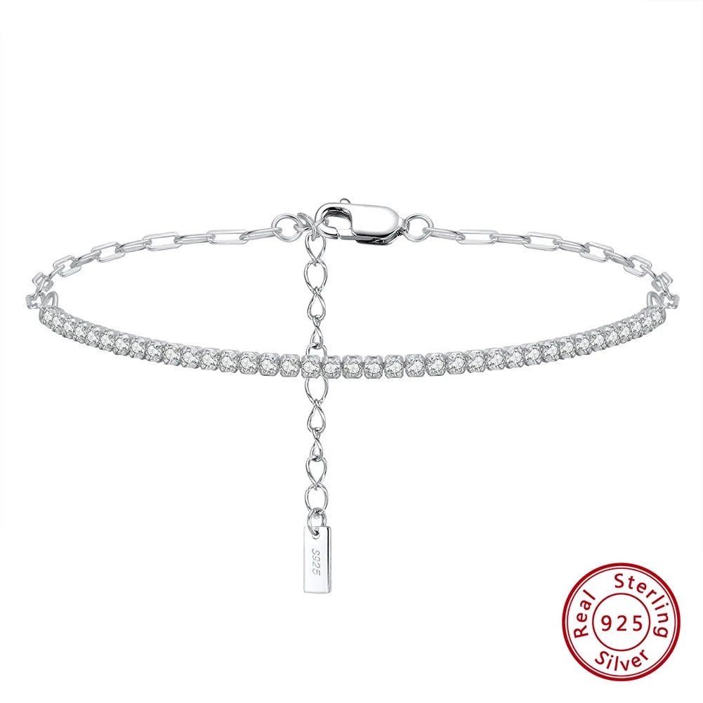 925 Sterling Silver Bracelet Clear AAAA Zirconia - LOVIISA