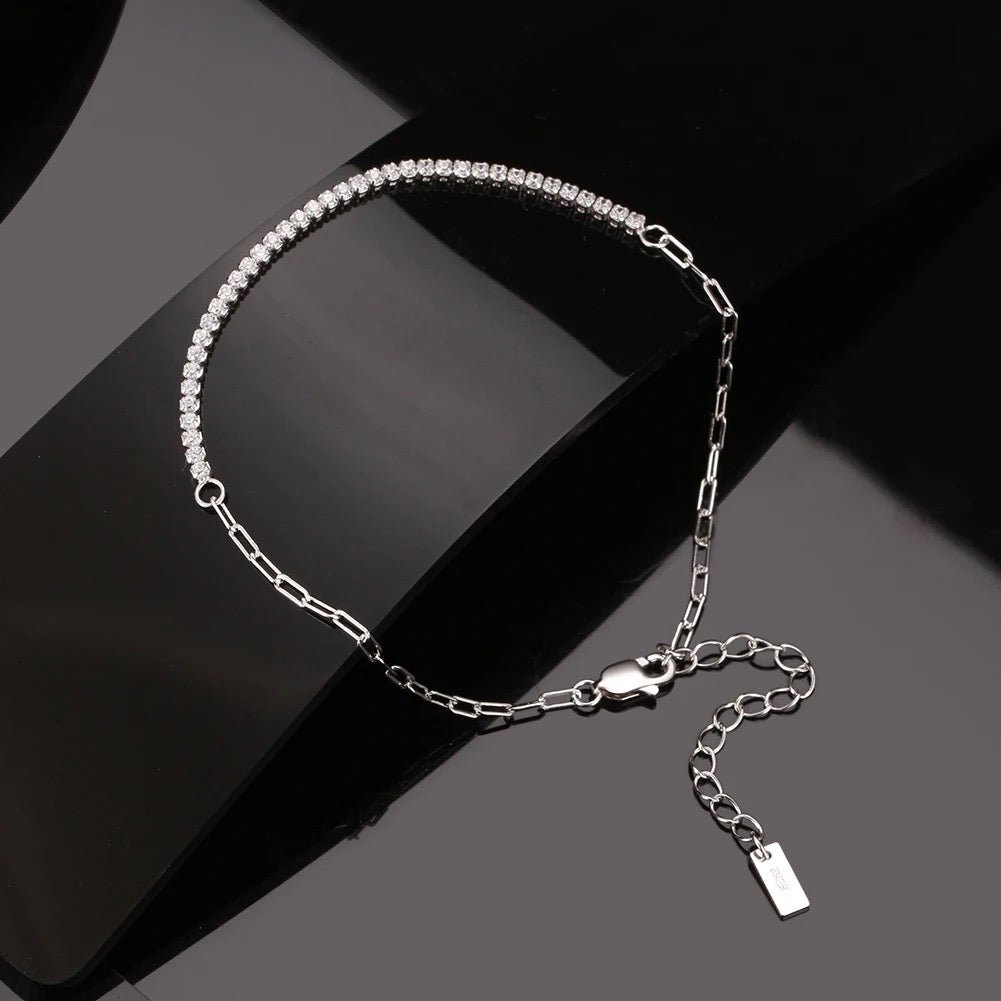 925 Sterling Silver Bracelet Clear AAAA Zirconia - LOVIISA