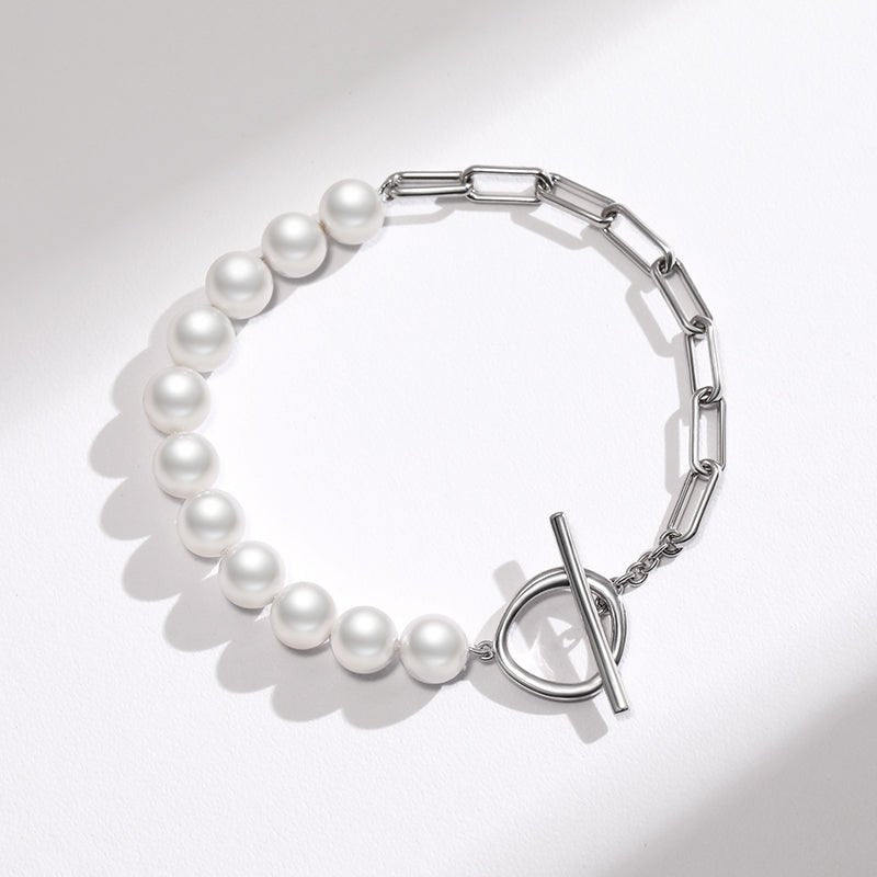 925 Sterling Silver Half Natural Bracelets - LOVIISA