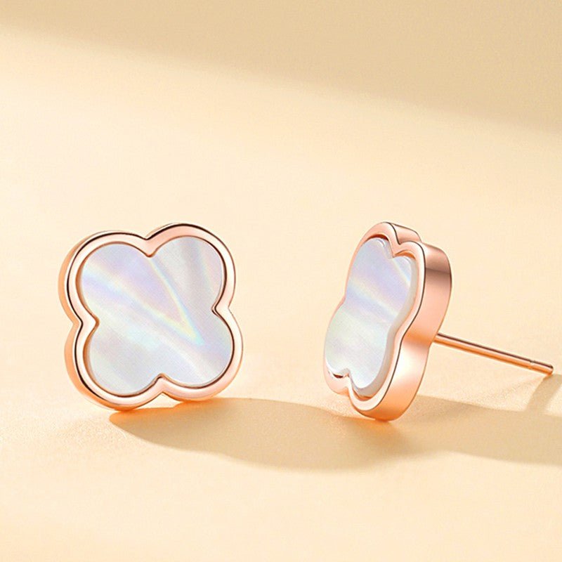 925 Sterling Silver Jewelry Set Mother of Pearl Stud Earrings - LOVIISA