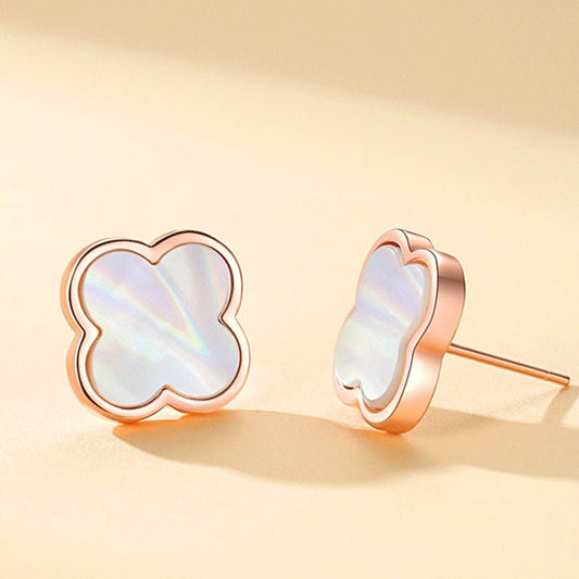 925 Sterling Silver Jewelry Set Mother of Pearl Stud Earrings - LOVIISA