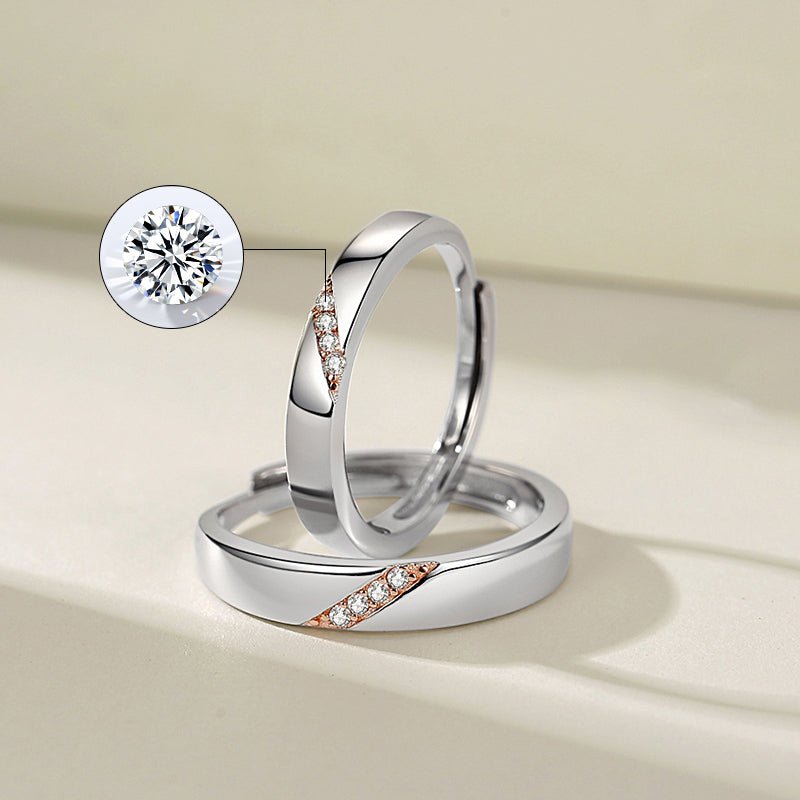 925 Sterling Silver Rings Set Couple Jewelry - LOVIISA